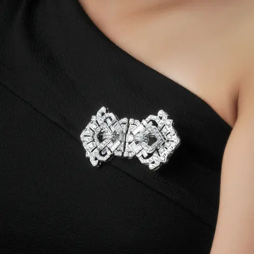 Art deco clip brooch